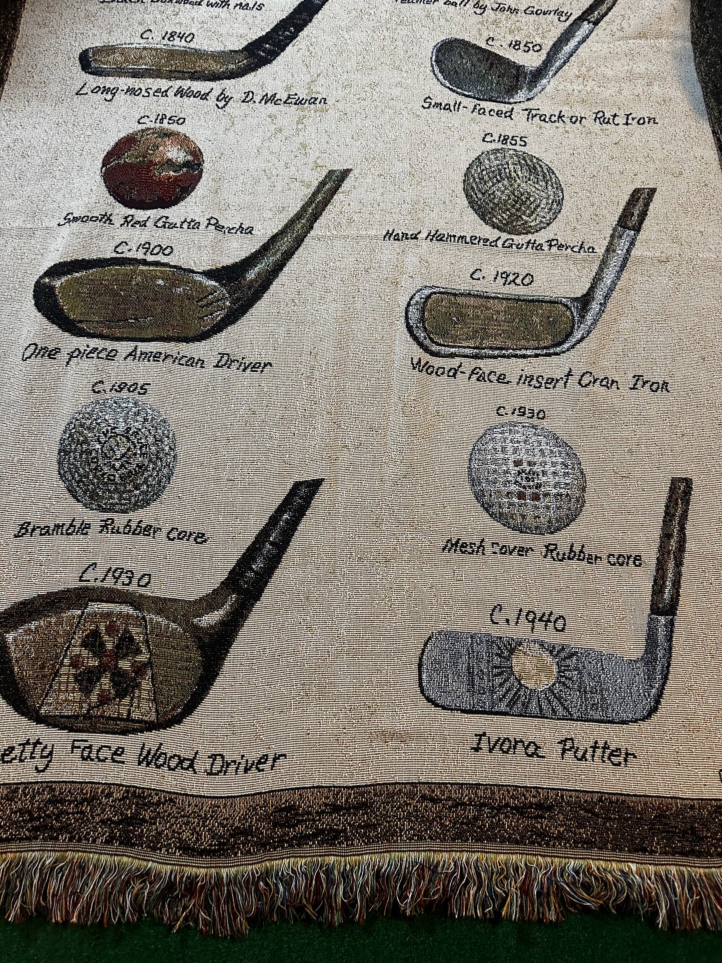 Vintage Golf Throw Blanket