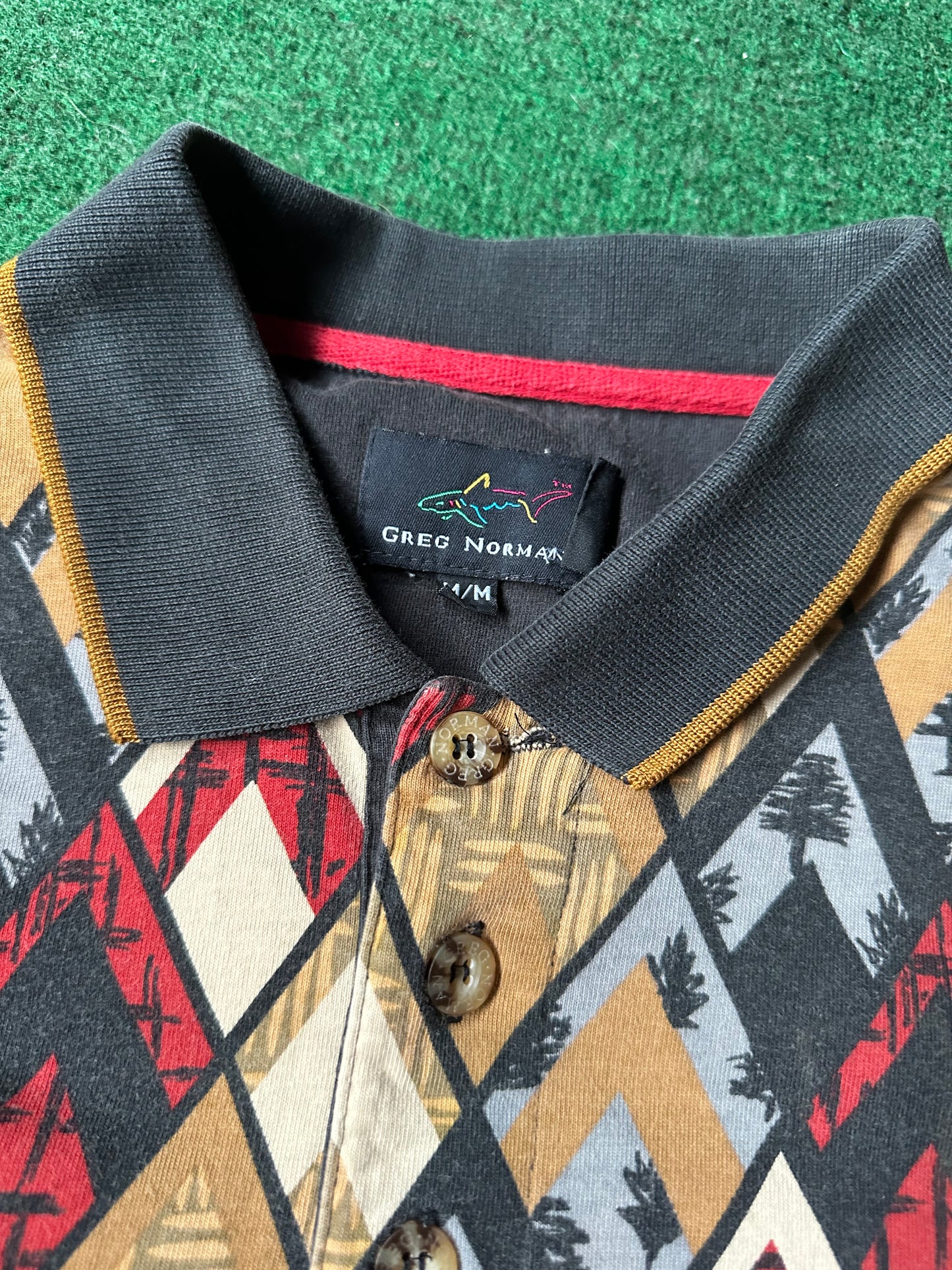 Vintage Greg Norman Diamond Polo