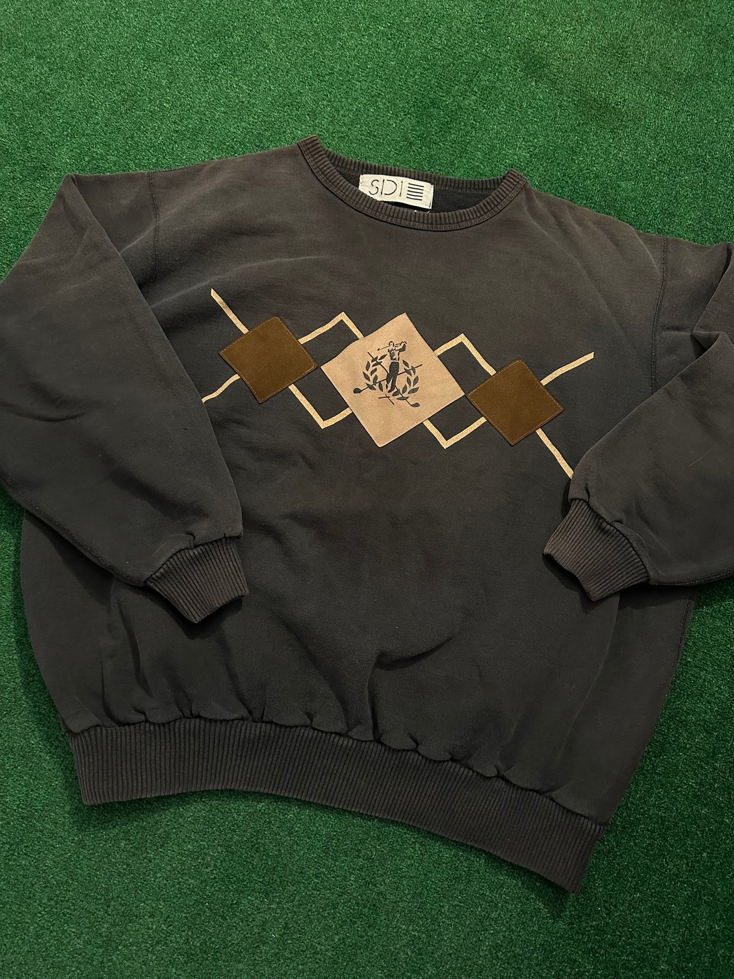 Vintage Leather Patch Crewneck
