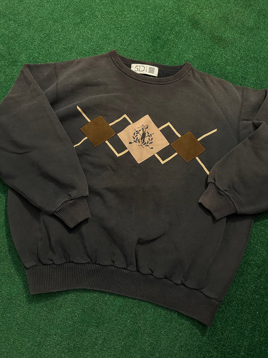 Vintage Leather Patch Crewneck