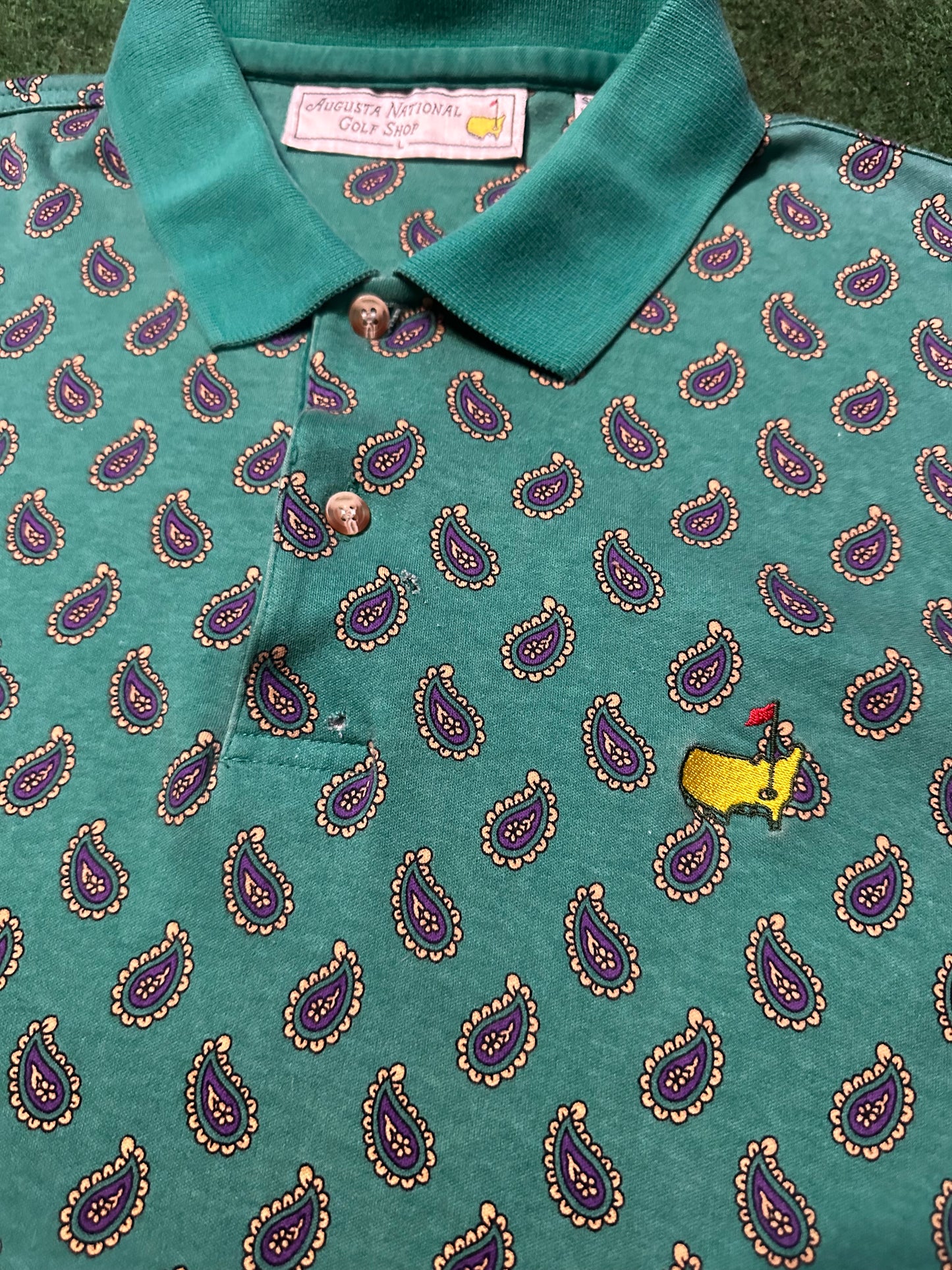 Vintage Slazenger Masters Paisley Polo