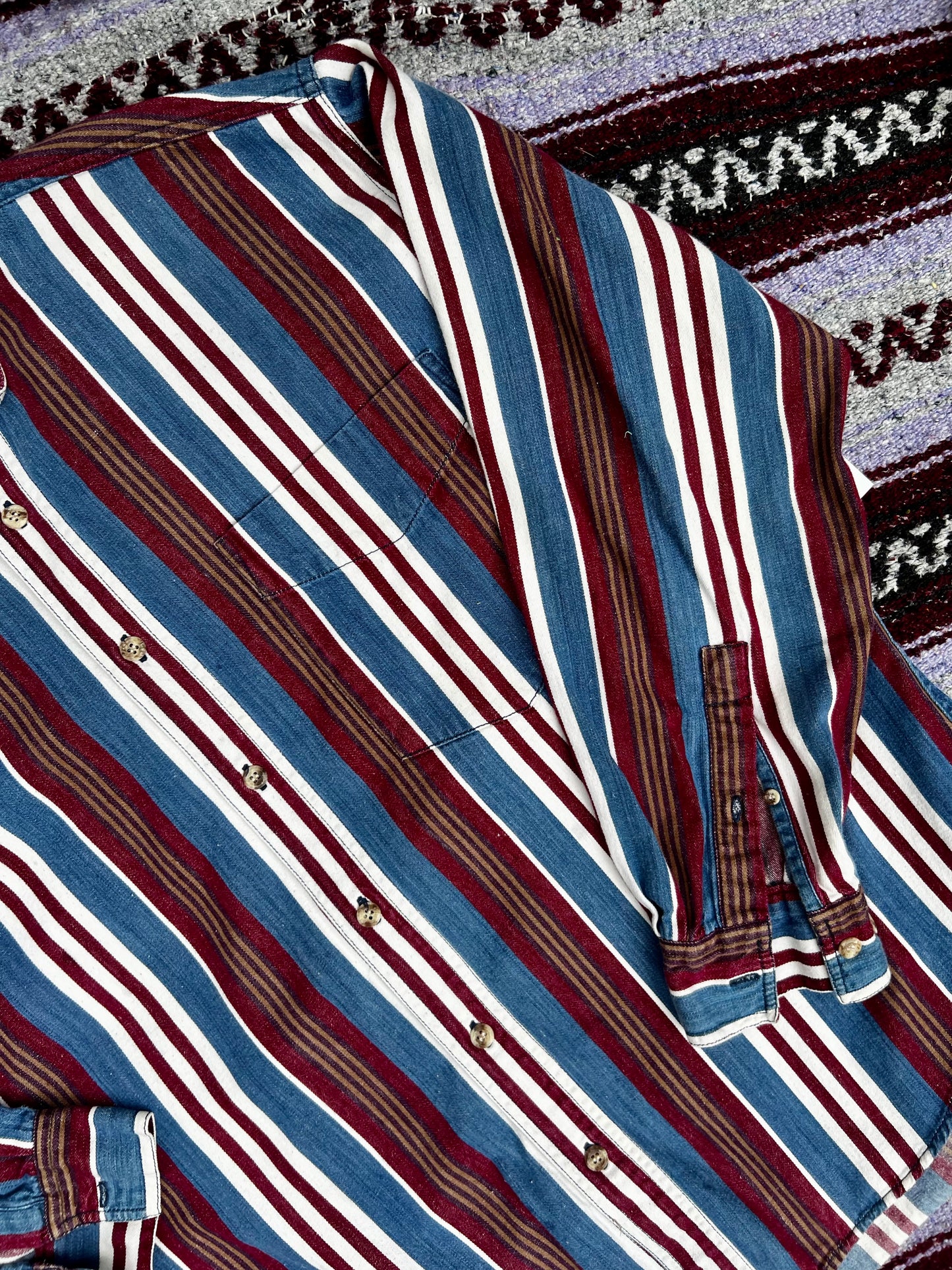 Vintage Striped Button Up