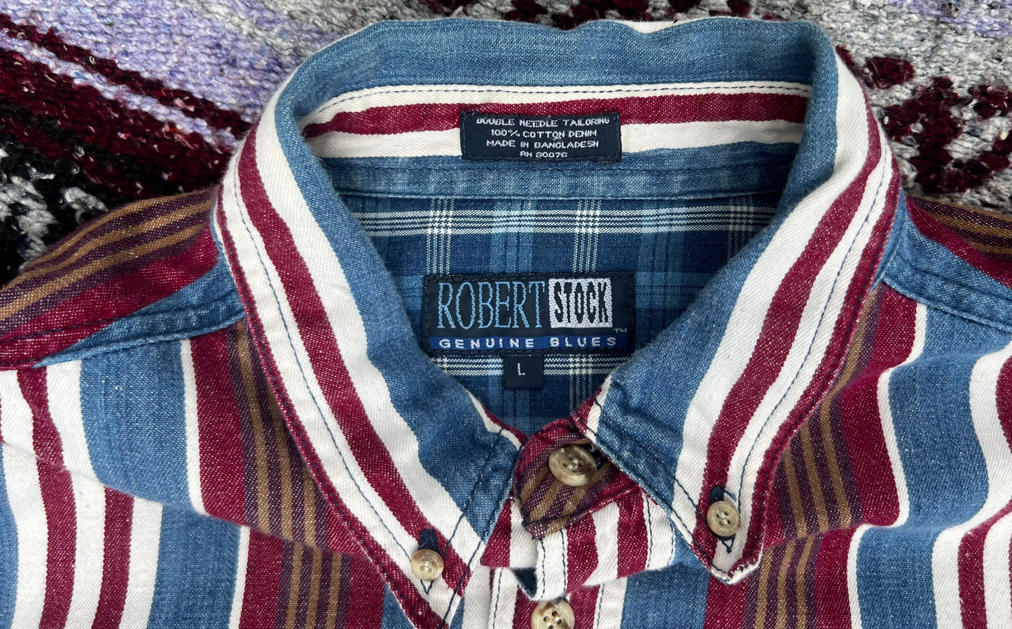 Vintage Striped Button Up