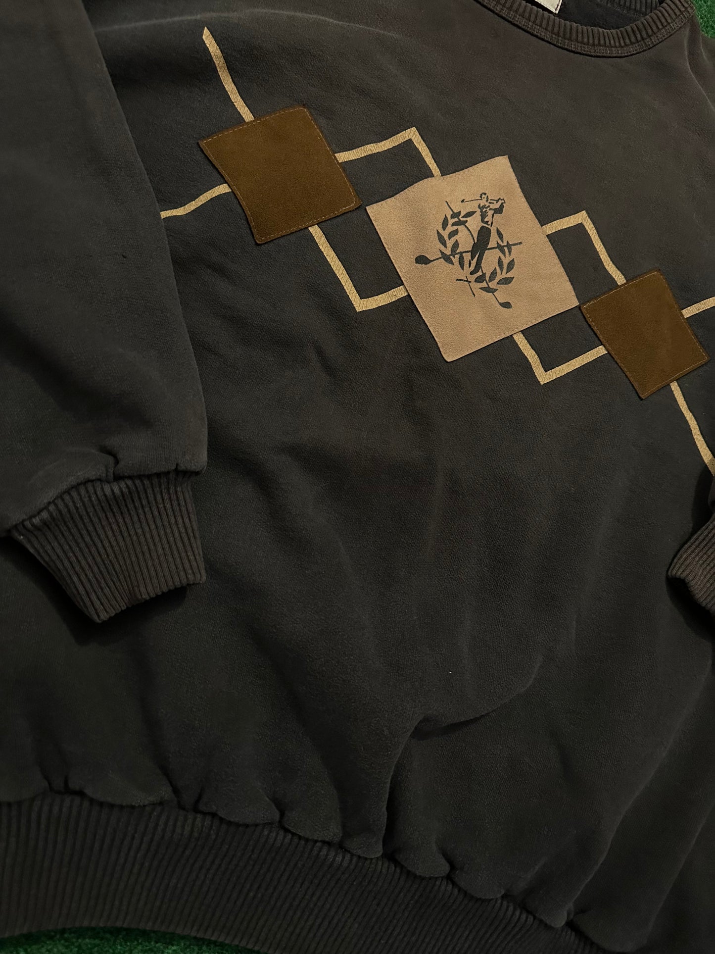 Vintage Leather Patch Crewneck