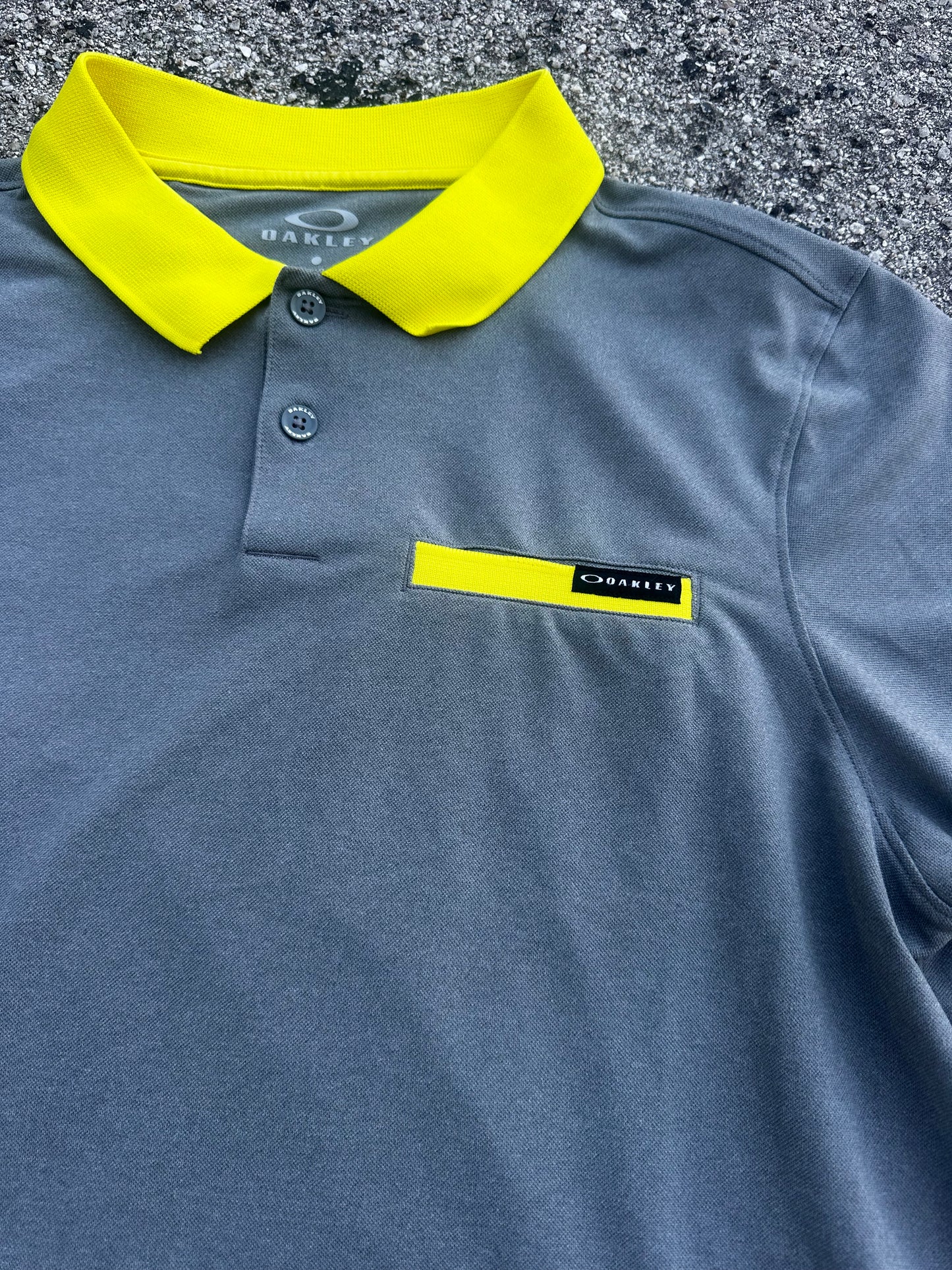 Yellow Trim Oakley Polo