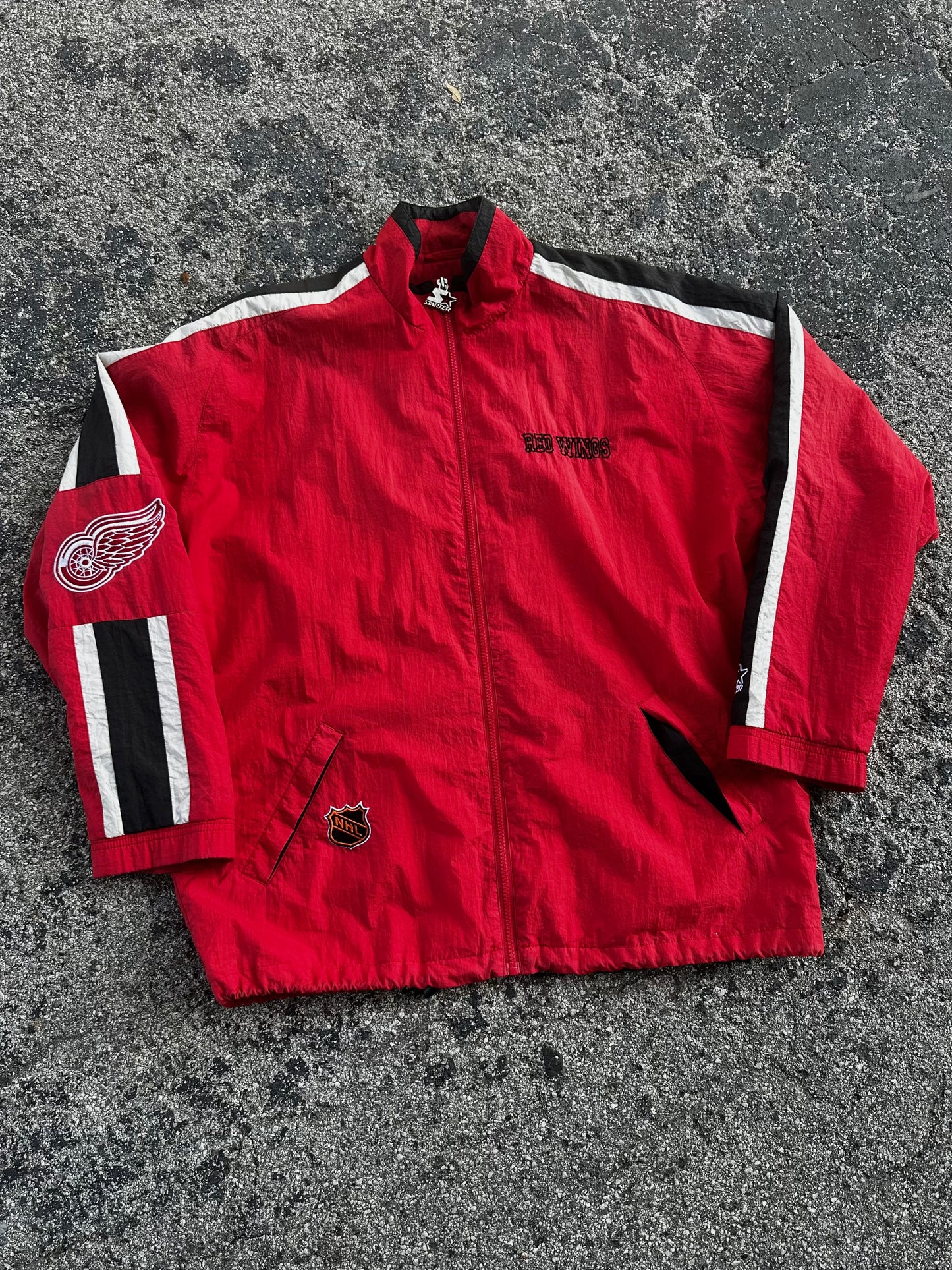 Vintage Starter Red Wings Windbreaker