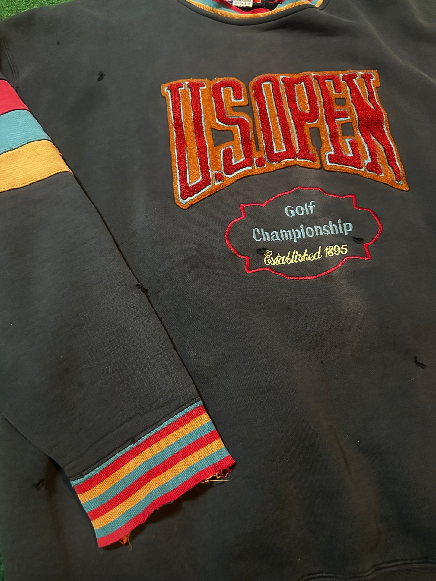 Vintage Distressed US Open Pullover
