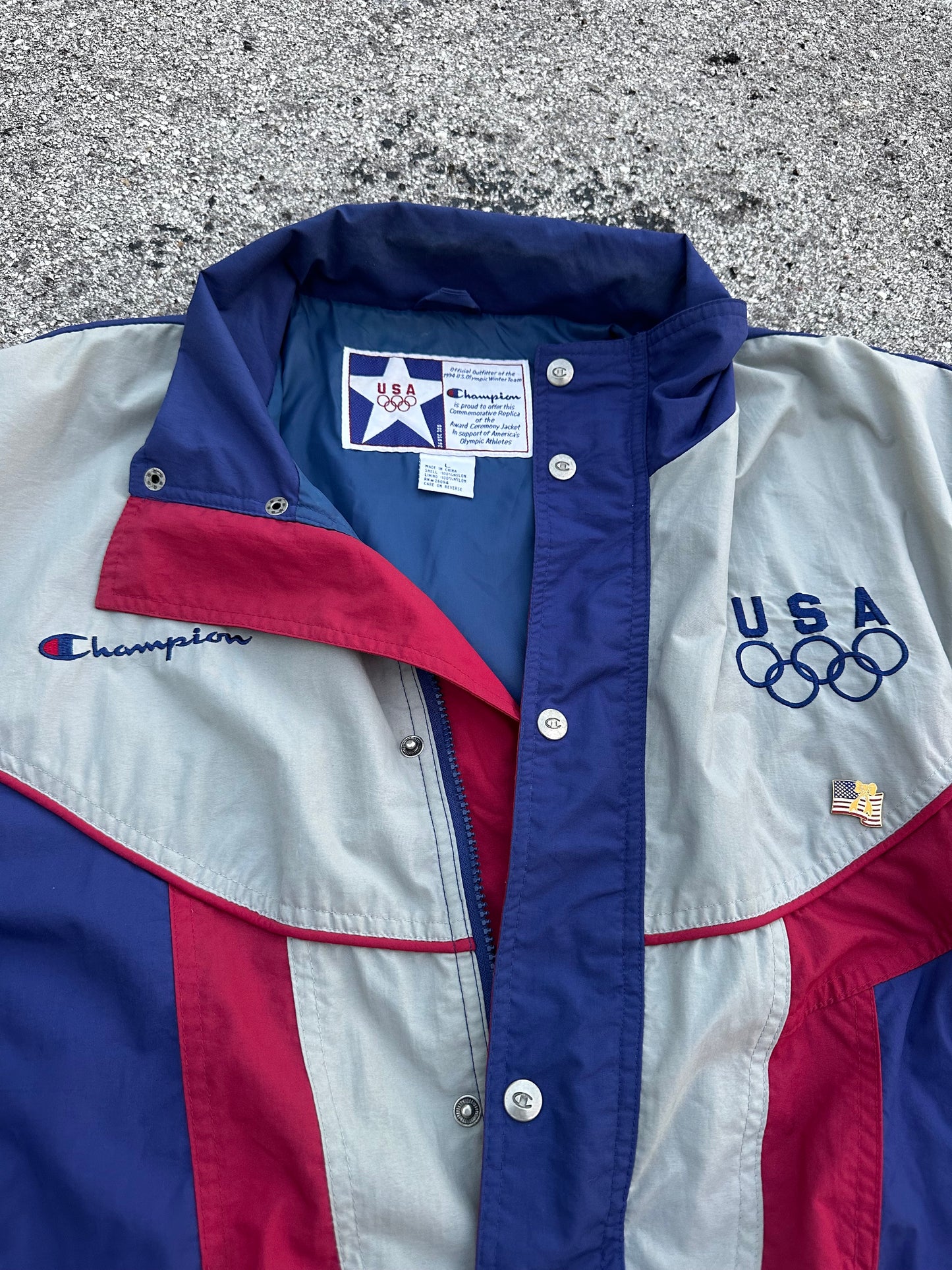 1994 Champion USA Winter Olympic Windbreaker