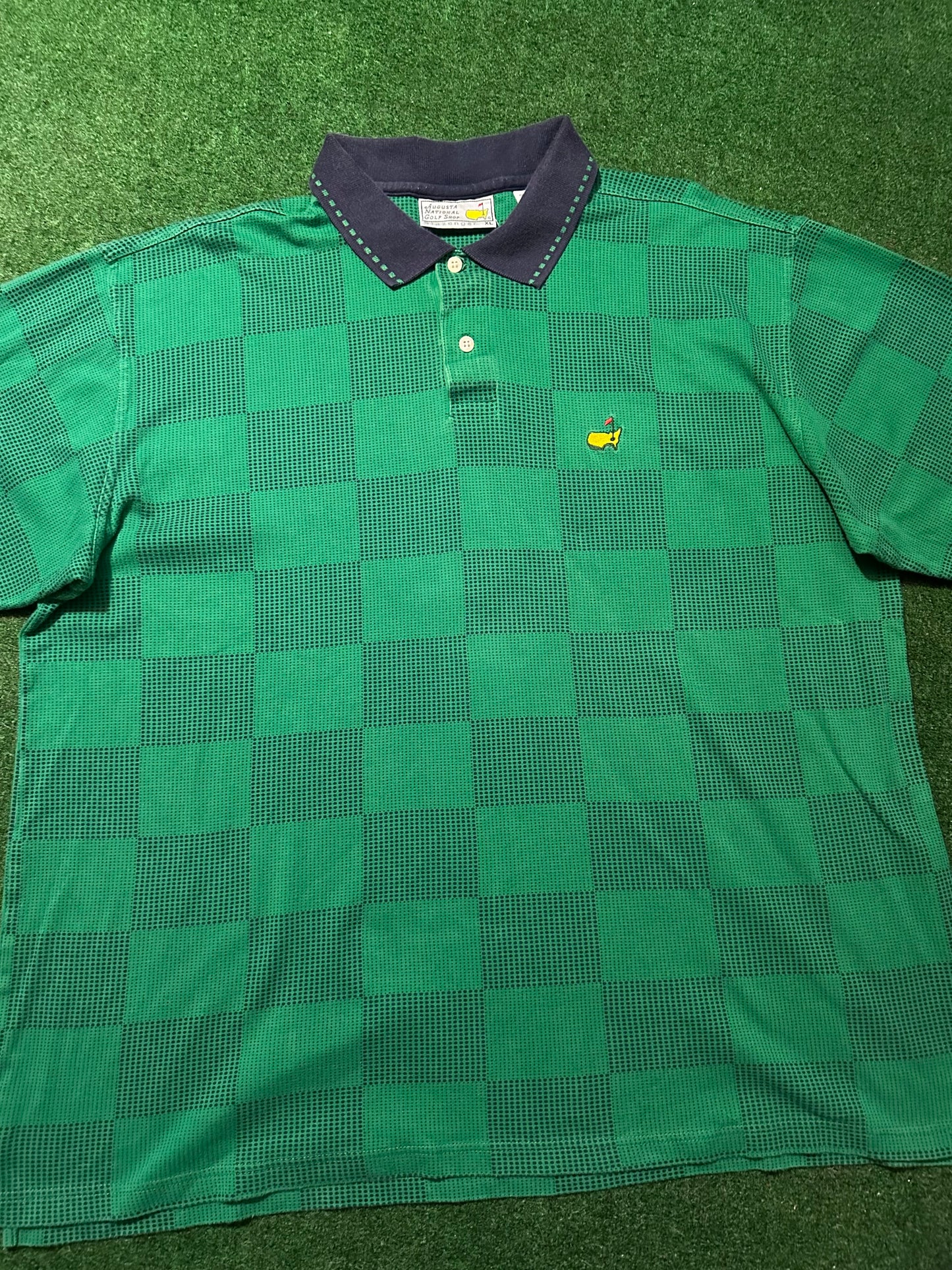 Vintage Slazenger Masters Checkered Polo