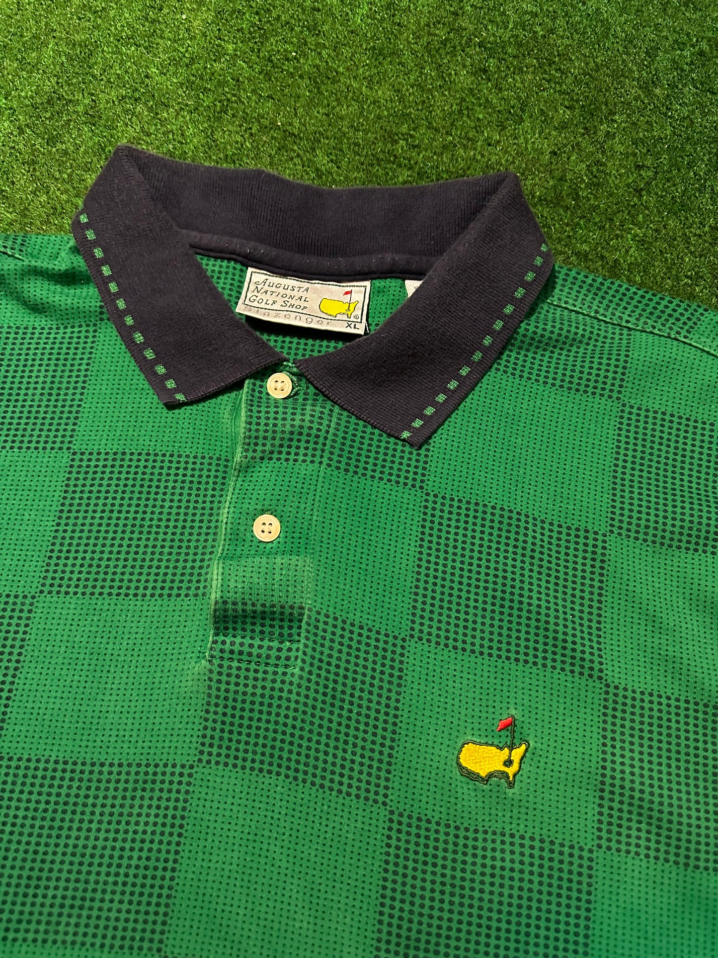 Vintage Slazenger Masters Checkered Polo